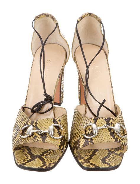 gucci sandals wholesale|Gucci snakeskin sandals.